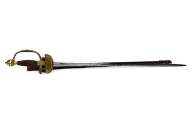 A LATE 19TH CENTURY DRESS SWORD AND SCABBARD
