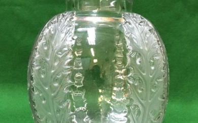 A Lalique "Chardons" vase, the clear and frosted glass...