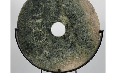 A Large Chinese Jade Bi Disc