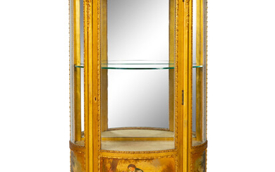 A Louis XVI Style Vernis Martin Vitrine Cabinet