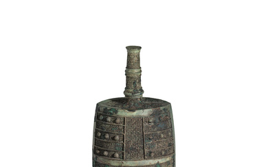 A MINIATURE ARCHAIC BRONZE BELL, YONG Warring States period
