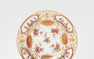 A Meissen porcelain plate with Hoeroldt Chinoiseries