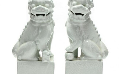 A Pair of Asian Foo Lion Sculptures