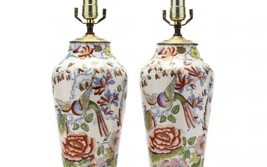 A Pair of Chinoiserie Porcelain Baluster Vases now