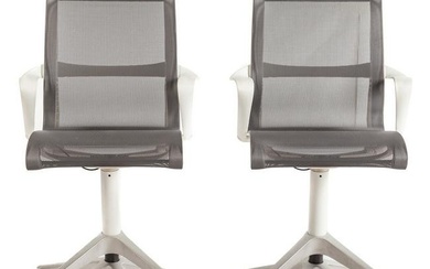 A Pair of Herman Miller Setu Stool Chairs