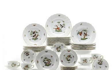 A Partial Set of Herend "Rothschild Bird" Dinnerware