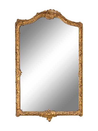 A Rococo Style Gilt Gesso Mirror
