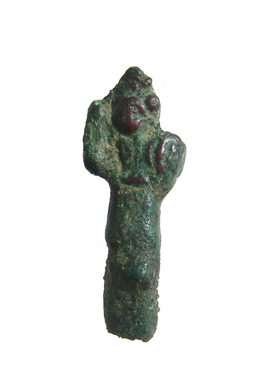 A Romano-Egyptian bronze amulet of Harpokrates