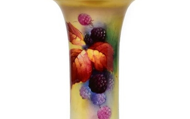 A Royal Worcester Porcelain Beaker Vase, by Kitty Blake, 1932,...