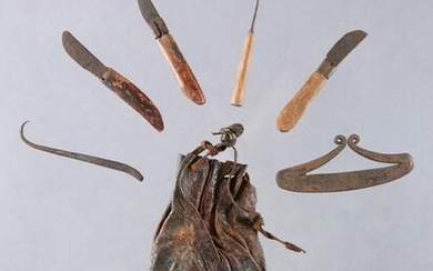 A Senufo Pouch with Medical Instruments