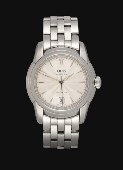 A Stainless Steel Automatic Calendar Centre Seconds Wristwatch signed Oris, ref: 22-95135, circa 2002