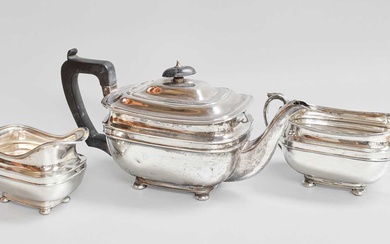 A Three-Piece George V Silver Tea-Service, by Carrington and Co.,...
