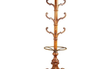 A VICTORIAN OAK COAT AND HAT STAND MID/LATE 19TH CENTURY