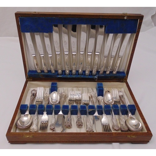 A canteen of Kings pattern silver plated flatware for six pl...