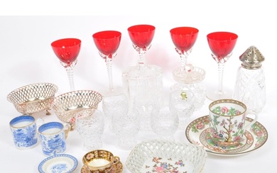 A collection of vintage 20th century ceramic and glassware. ...