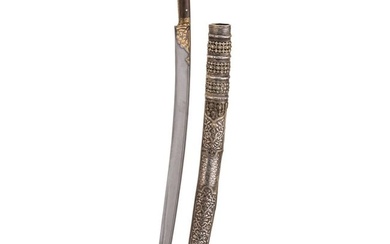 A fine Ottoman yatagan with Wootz-Damascus blade, late 18th century
