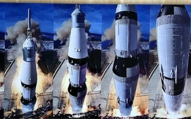 SOLD. A large collage of colour photographs of the lift-off of Apollo 11 – Bruun Rasmussen Auctioneers of Fine Art
