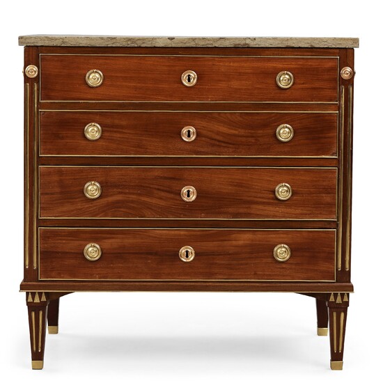 A late Gustavian late 18th century writing commode