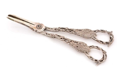 A pair of Victorian silver grape scissors.