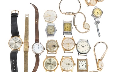 A quantity of various wristwatches, including Smiths Deluxe,...