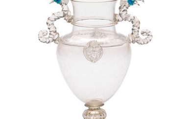 A rare Venetian or façon de Venise vase or reliquary, 17th century