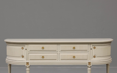 A sideboard, painted wood, Gustavian style, 20th century.