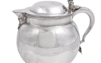 A silver ovoid jug by Edward Barnard & Sons Ltd