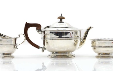 A silver tea service
