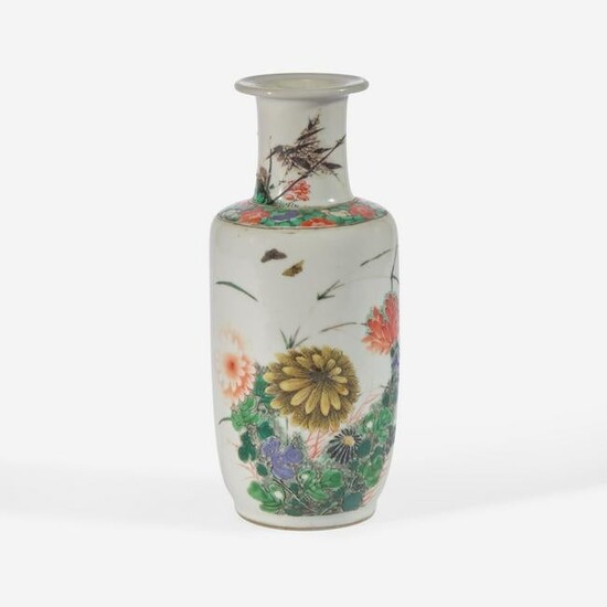 A small Chinese famille verte-decorated porcelain