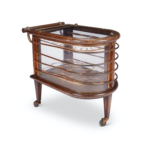A stylish 1930's Art Deco coppered brass drinks trolley The ...