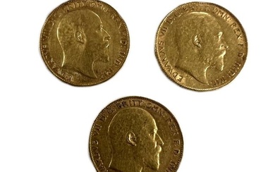 A trio of Edward VII half sovereigns