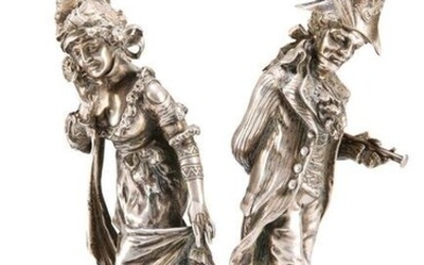 AFTER ANTONIO PANDIANI, A PAIR OF SILVER-PLATED