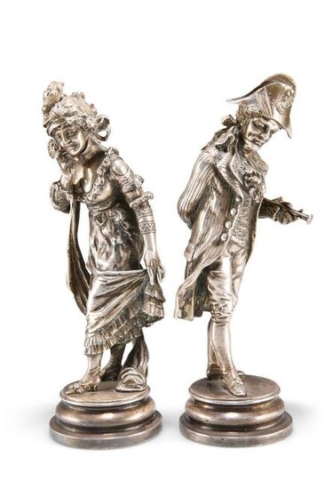 AFTER ANTONIO PANDIANI, A PAIR OF SILVER-PLATED