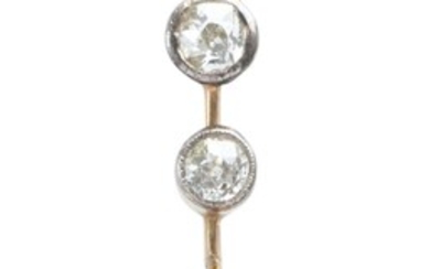 AN ANTIQUE PEARL AND DIAMOND PENDANT