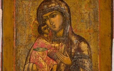 AN ICON SHOWING THE FEODOROVSKAYA MOTHER OF GOD Russian, 19th...