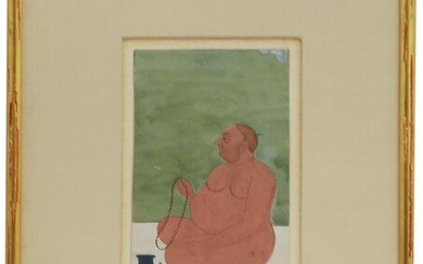 AN INDIAN MINIATURE PAINTING, 19TH CEN.