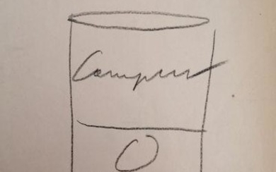 ANDY WARHOL (1928-1987) CAMPBELL SOUP CAN DRAWING. A drawing...