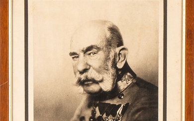 AUSTRIA, Empire Franz Joseph's photo in frame 44 x 33 cm