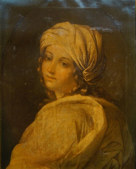 After Guido Reni, Italian 1575-1642- Portrait of Beatrice Cenci; oil on canvas, 65 x 52 cm