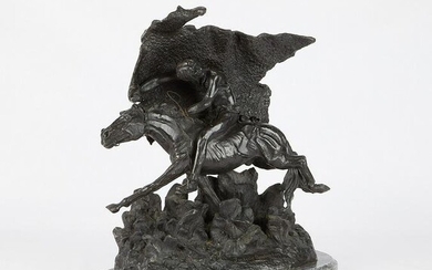 After Remington "Horse Thief" Bronze Sculpture