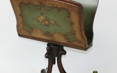 American floral painted magazine stand