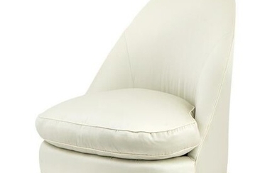 An Art Deco Style Silk-UpholsteredGiltwood Chair