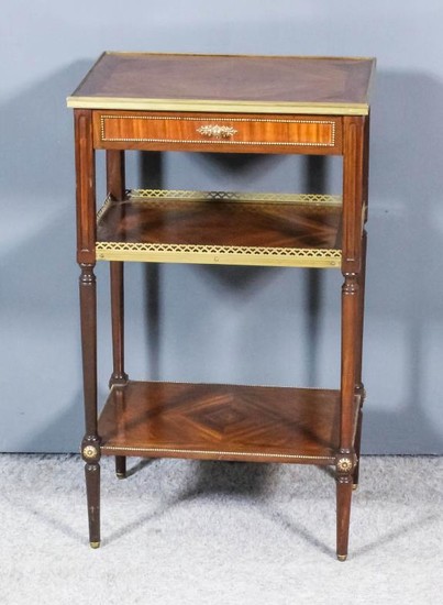 An Early 20th Century French Mahogany and Brass Mounted...