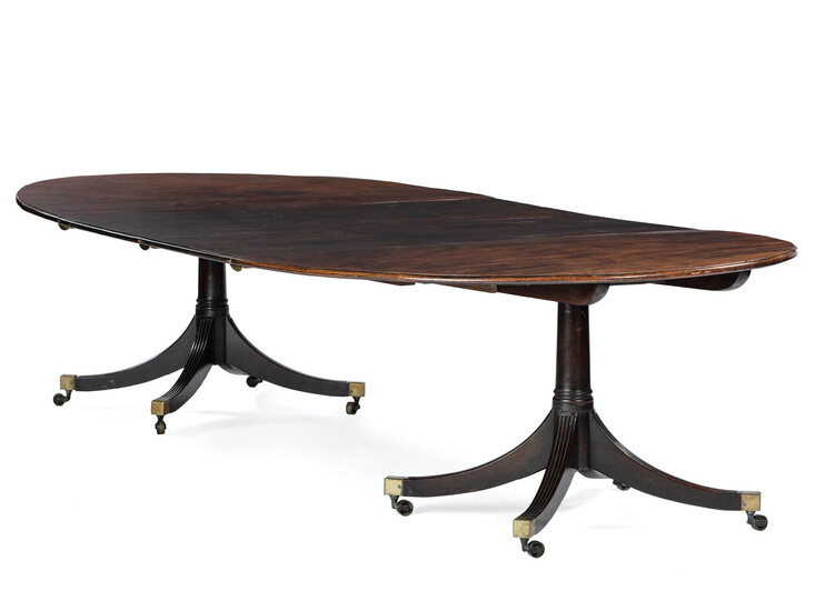 An English Mahogany Two-Pedestal Dining Table