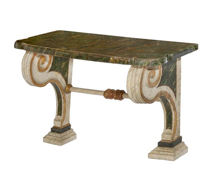 An Italian Neoclassical painted console