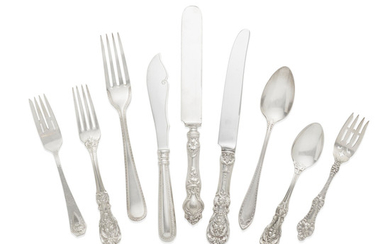 An assembled group of silver flatware