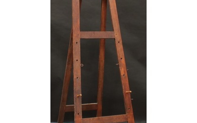 An early 20th century oak artist’s painting easel, 179cm hig...