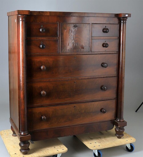 An early Victorian mahogany 'Scotch' chest