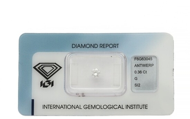 NOT SOLD. An unmounted brilliant-cut diamond weighing 0.36 ct. Colour: Top Wesselton (G). Clarity: SI2....