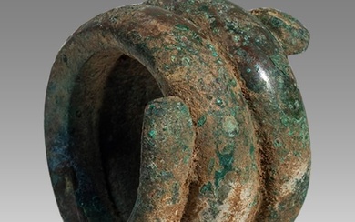 Ancient Roman Bronze Snake Ring c.2nd century AD.